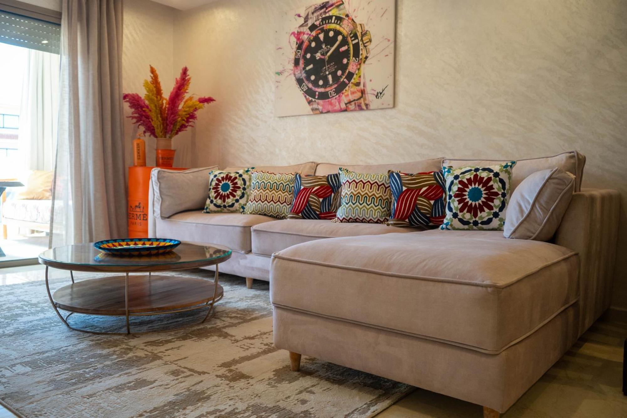 Magnifique Appartement Moderne De 2 Chambres Avec Piscine A 10 Min Du Centre De Marrakech Marrakesh Eksteriør bilde