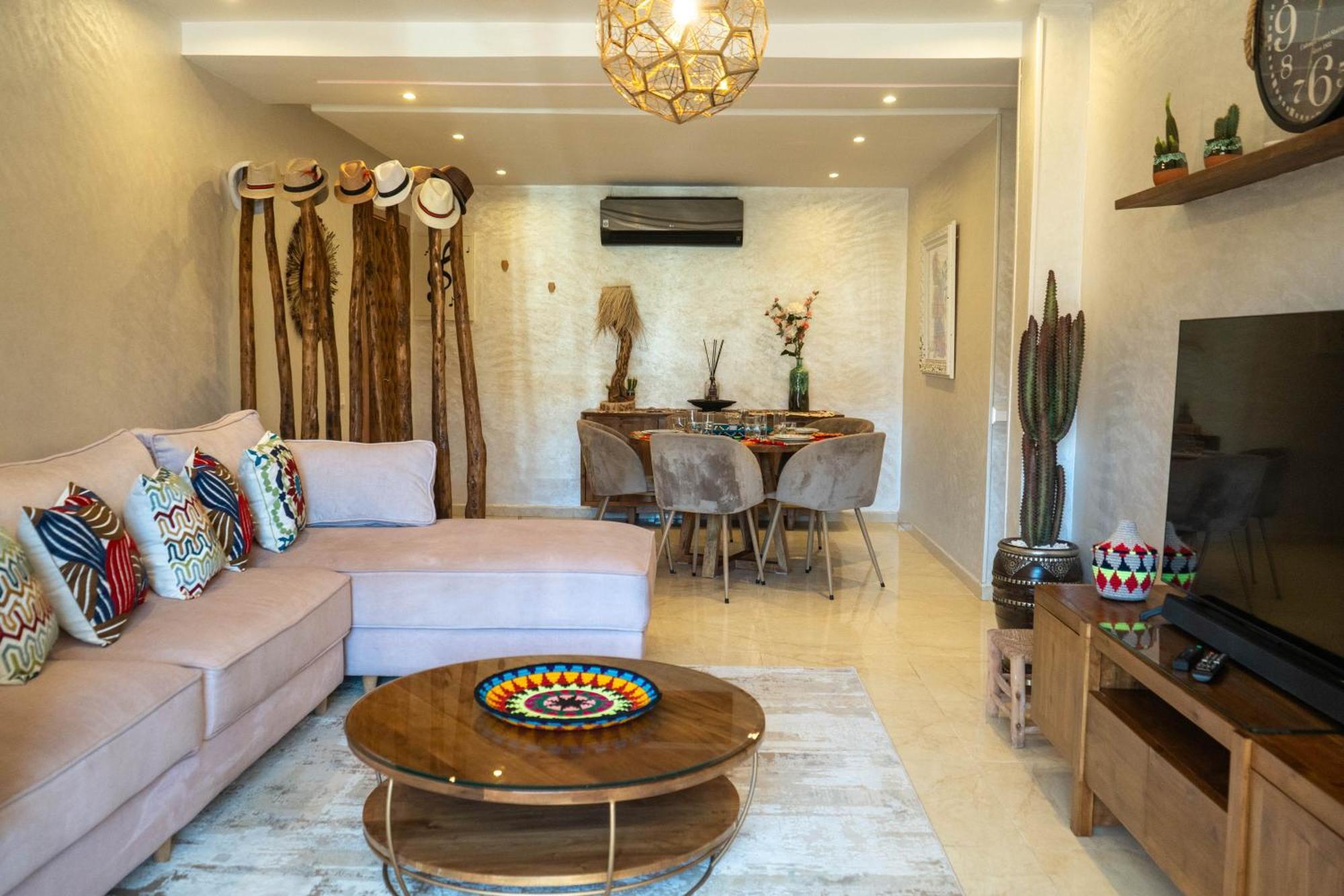Magnifique Appartement Moderne De 2 Chambres Avec Piscine A 10 Min Du Centre De Marrakech Marrakesh Eksteriør bilde